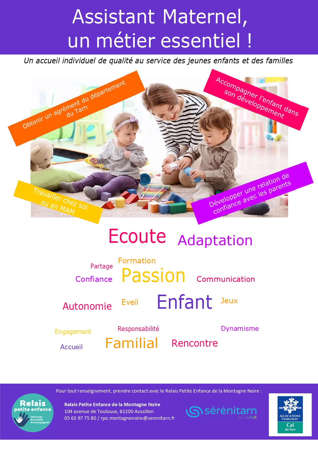 Affiche RPE Métier Assistante maternelle