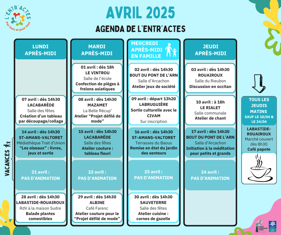 agenda avril