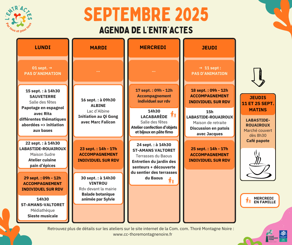 Agenda de septembre