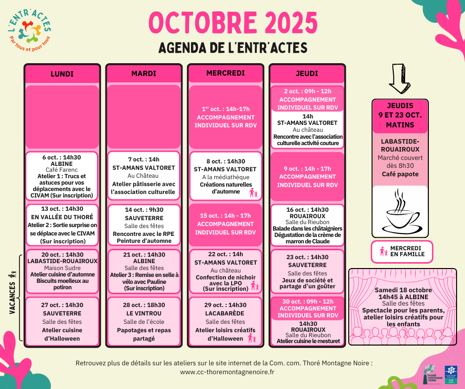 Agenda d'octobre