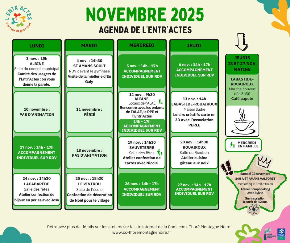 Agenda de novembre