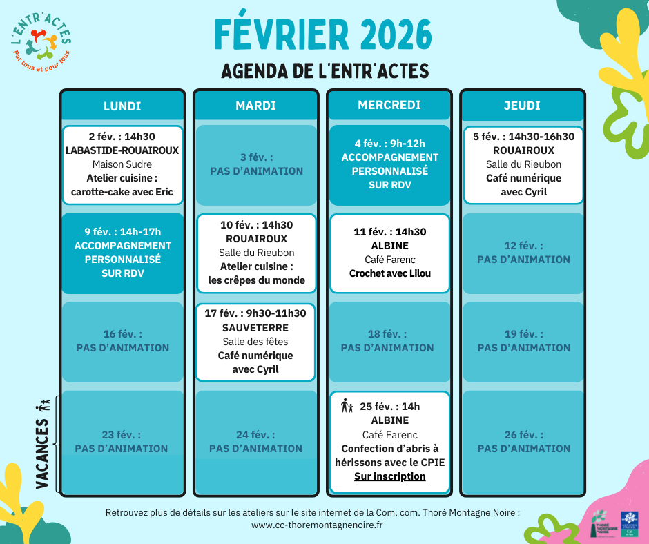 Agenda de février