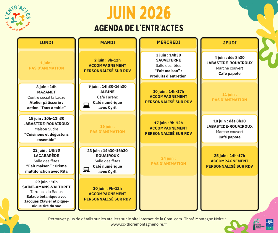 Agenda juin 2026