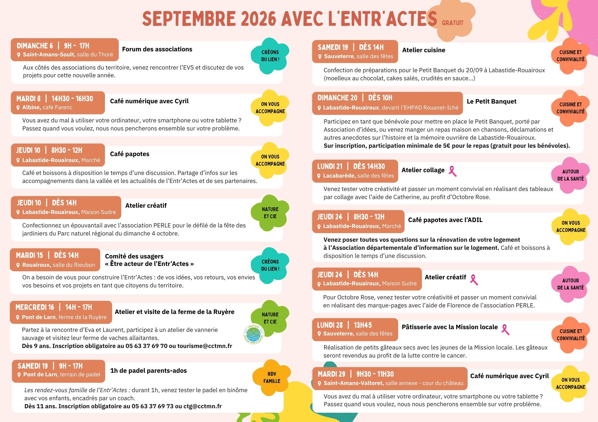 agenda septembre